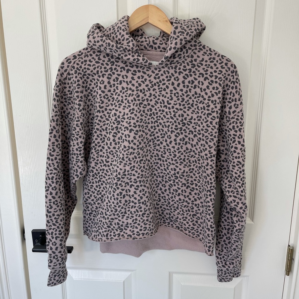 Abercrombie & Fitch Mauve Leopard Print Hoodie